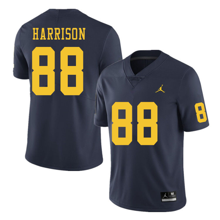 Men #88 Mathew Harrison Michigan Wolverines College Football Jerseys Sale-Navy